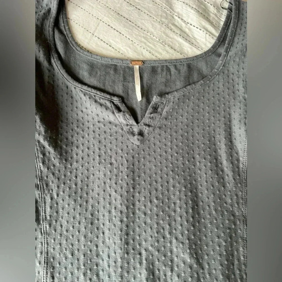 Free People Gray Embroidered Top - Picture 5 of 15